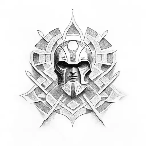 Greek Hoplite tattoo design idea