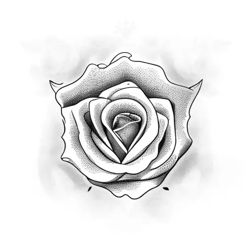 roses and American flag tattoo design idea