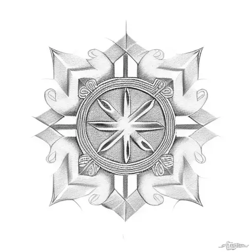 maltese cross tattoo design idea