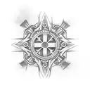 maltese cross tattoo design idea