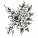 birth month flower bouquet tattoo tattoo design idea