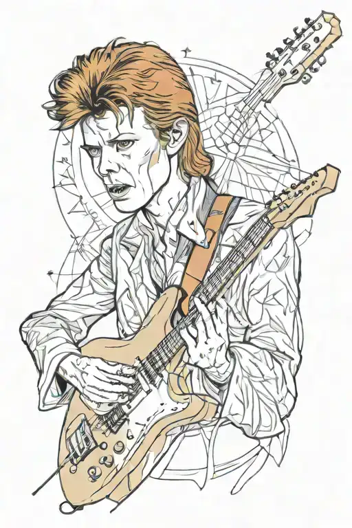 david bowie Ziggy Stardust tattoo design idea