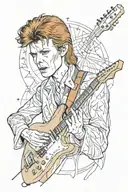 david bowie Ziggy Stardust tattoo design idea