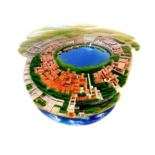 Antiquity city in turkey tattoo design idea