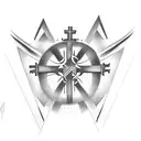 Christian Cross with "By Grace Through Faith" incorporated into it and maximum 1 inch.  tattoo design idea