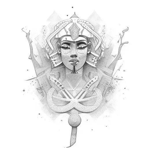 Egypt vines growth  tattoo design idea