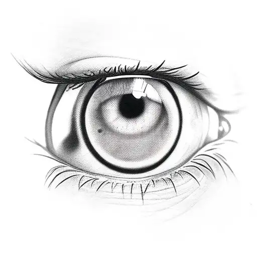 ynos with o as a crying eye tattoo design idea