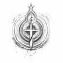 shiv trishul with all symphony coming out from his drum tattoo design idea