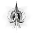 shiv trishul with all symphony coming out from his drum tattoo design idea