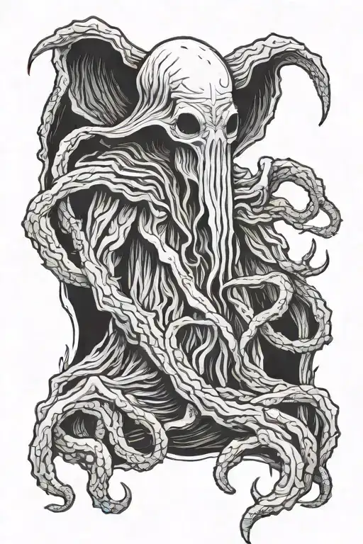 mind flayer stranger things tattoo design idea