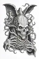 mind flayer stranger things tattoo design idea