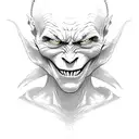 Green goblin gangster tattoo design idea
