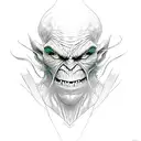 Green goblin gangster tattoo design idea