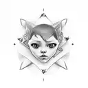 Down syndrome symbol with name ena somewhere and put a year of birth 1998 tattoo design idea