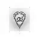 Down syndrome symbol with name ena somewhere and put a year of birth 1998 tattoo design idea