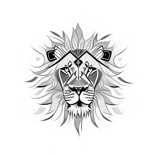 Lion harley davidson tattoo design idea