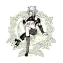 Combine celtic tattoo design with solid black armband tattoo and also make sure that i can have spaces to write my paren tattoo design idea