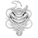 april 13 2005 in roman numerals with a snake  tattoo design idea