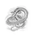 april 13 2005 in roman numerals with a snake  tattoo design idea