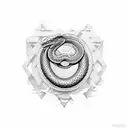 april 13 2005 in roman numerals with a snake  tattoo design idea