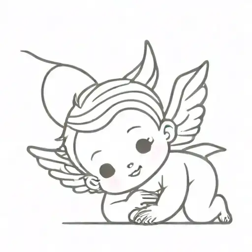 baby Cupid  tattoo design idea