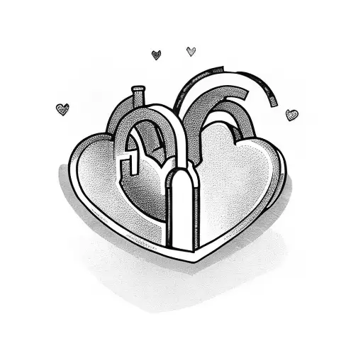 A heart-shaped lock with your daughter's name as the key tattoo design idea