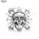 Anatomically correct skeleton figure with gears as joints tattoo design idea