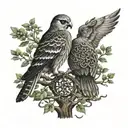 Celtic tree of life polish falcon tattoo design idea