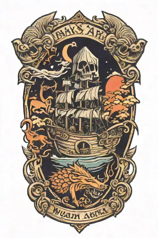 noahs ark survival evolved tattoo design idea