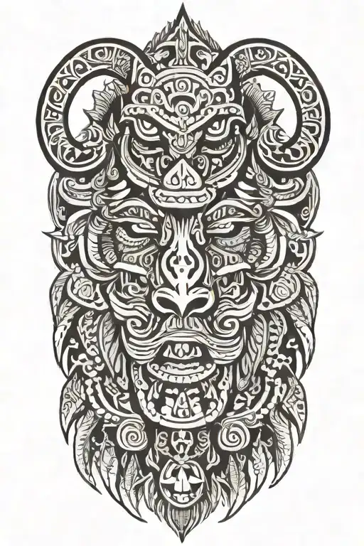 Curupira protector of animals tattoo design idea