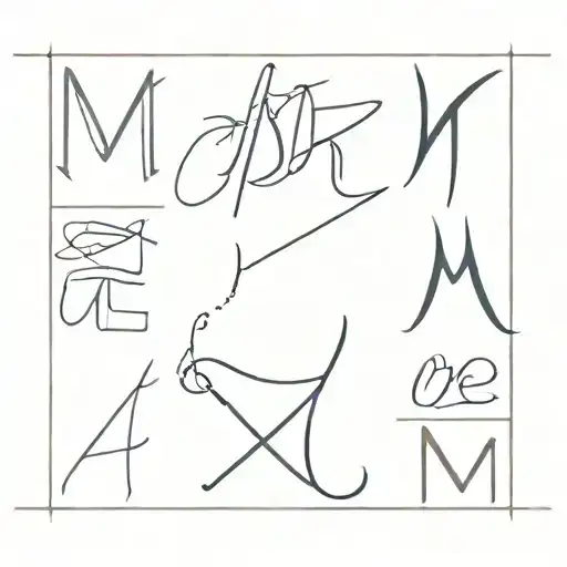 Typography, 'MIM' tattoo design idea