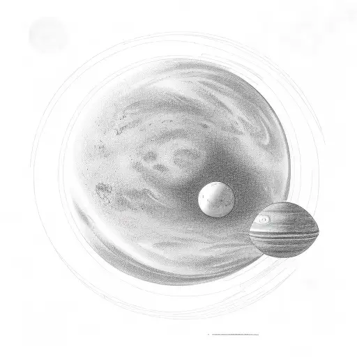 planet-like tattoo inspired by the lyric "i was so ahead of the curve, the curve became a sphere" tattoo design idea