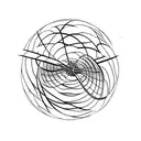 planet-like tattoo inspired by the lyric "i was so ahead of the curve, the curve became a sphere" tattoo design idea