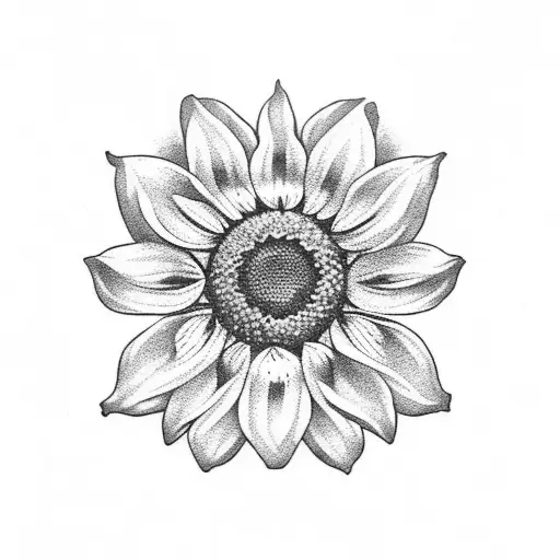  sunflower with butterfly  tattoo design idea