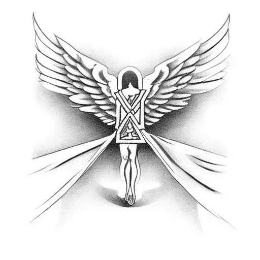 A cross with wings and the phrase 'Only God Can Judge Me' tattoo design idea