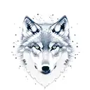 A wolf silhouette formed by intricately designed axes and swords tattoo design idea