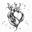 Crying Heart tattoo design idea