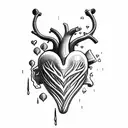 Crying Heart tattoo design idea
