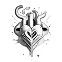 Crying Heart tattoo design idea