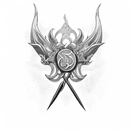 trident tattoo design idea