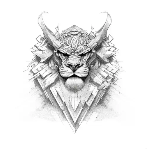power and strength tattoo design idea