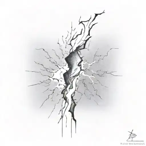 lightning storm on forearm tattoo design idea