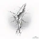 lightning storm on forearm tattoo design idea