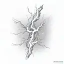 lightning storm on forearm tattoo design idea