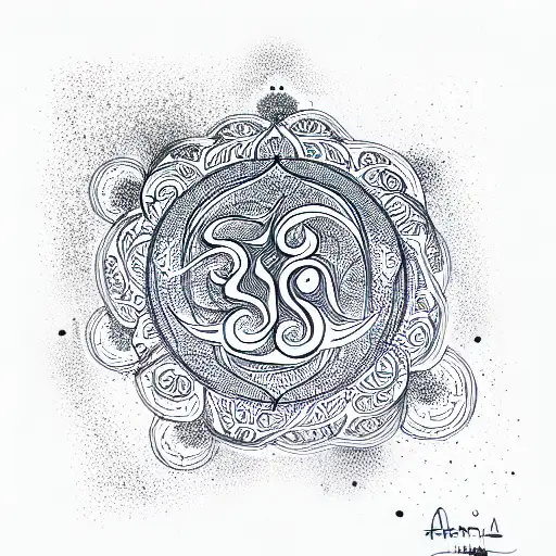 Om mantra tattoo design idea