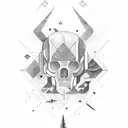 man falling sky tattoo design idea