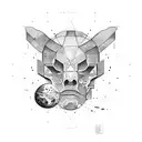 man falling sky tattoo design idea