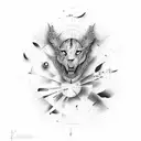 man falling sky tattoo design idea