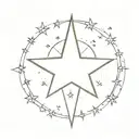 shining star tattoo design idea