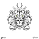 scorpion lion tattoo design idea